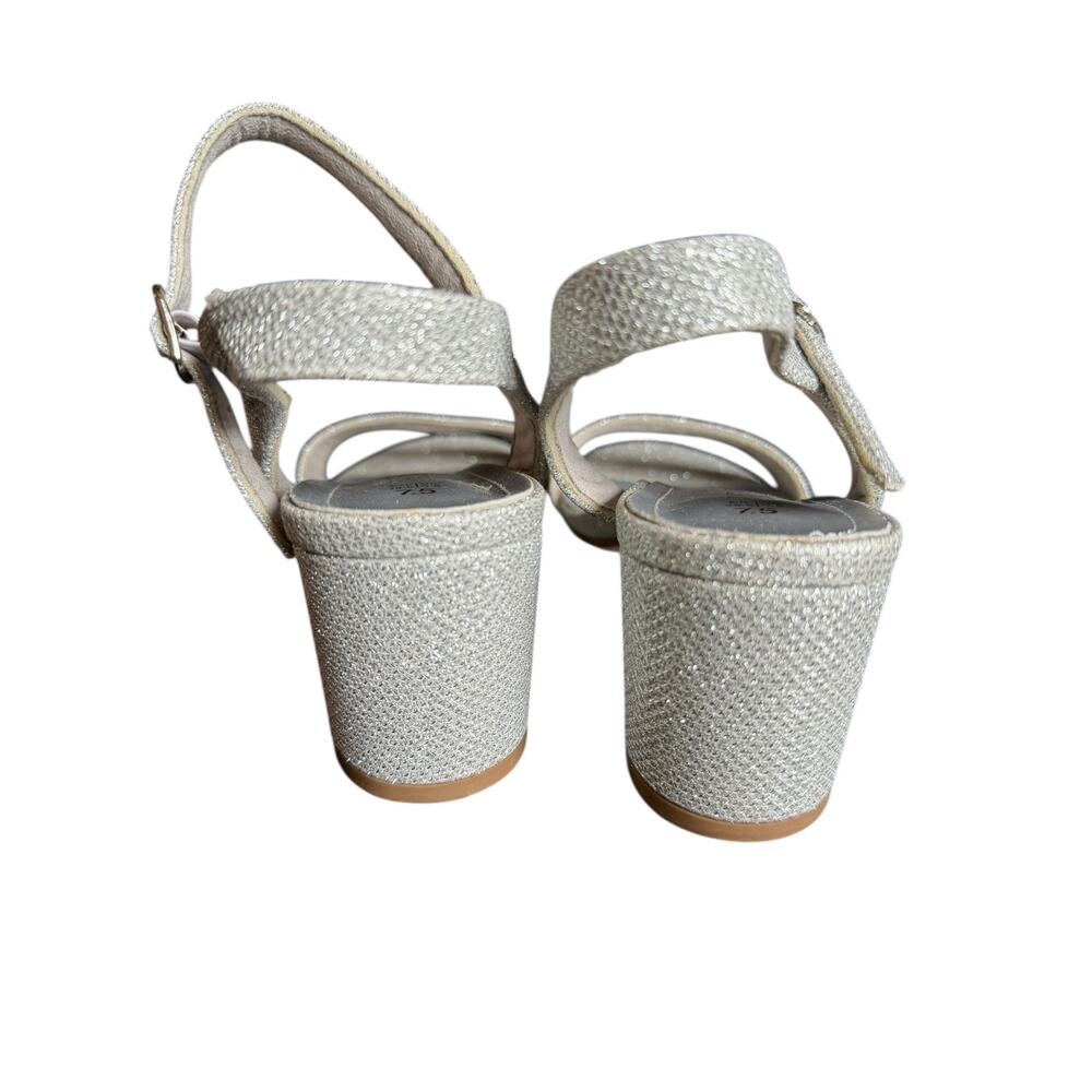 Dream Pairs Women Silver Sparkle 2 1/2 Chunky Heel Shoe sz 7.5 US 38.5 EU 5.5 UK - Picture 4 of 11